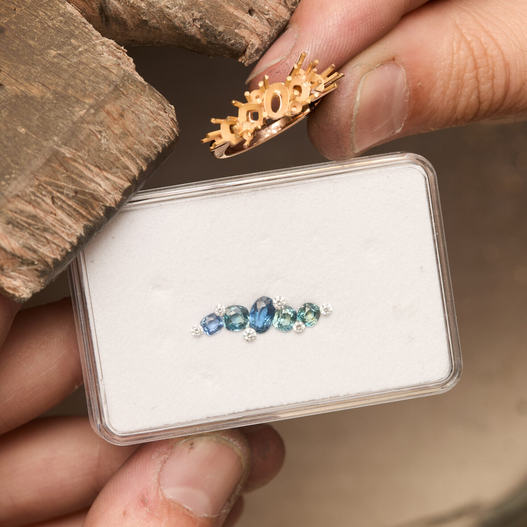 bague saphir teal