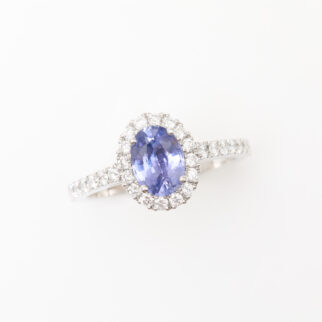 bague saphir violet