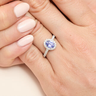 bague saphir violet