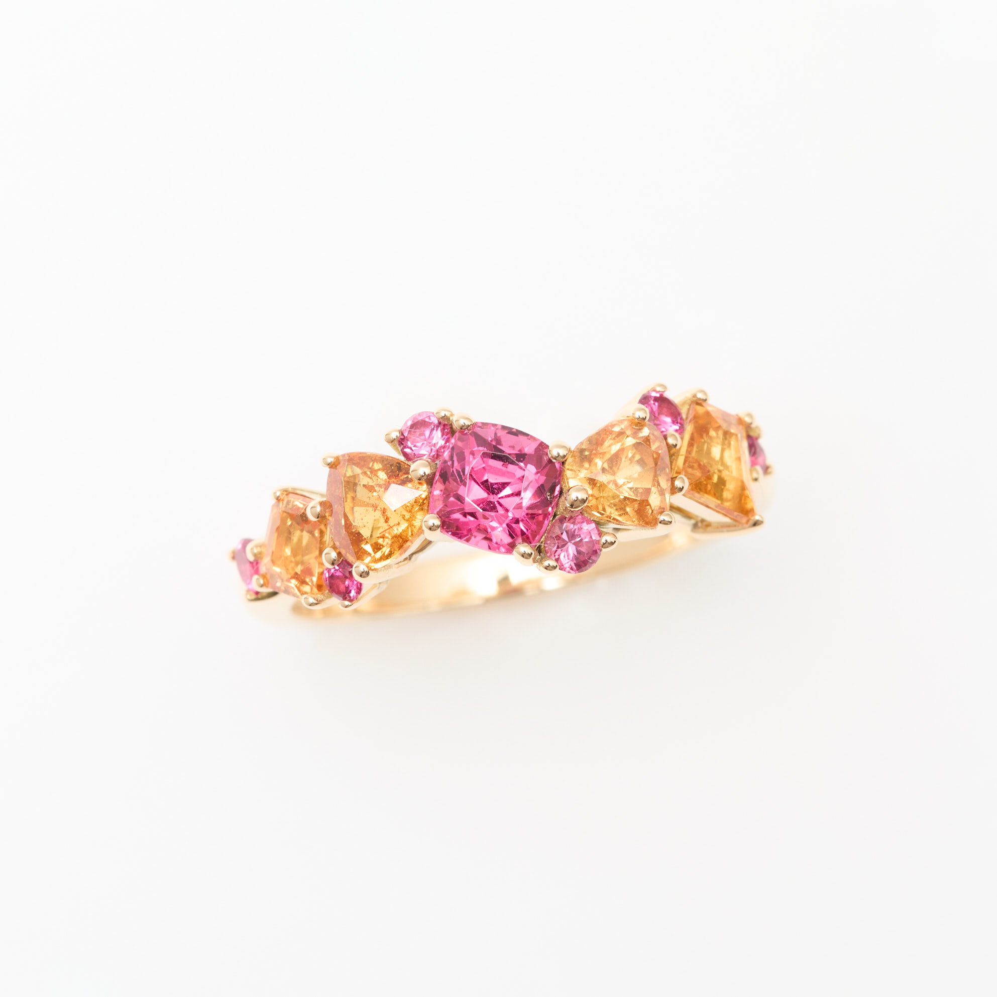 bague spinelle mahenge et grenat mandarin