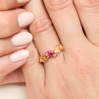 bague spinelle mahenge et grenat mandarin