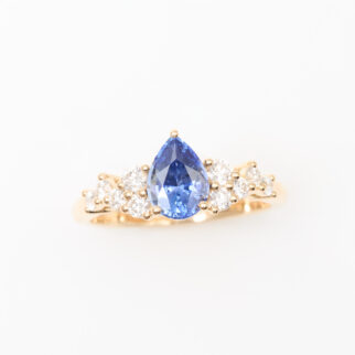 bague saphir cornflower