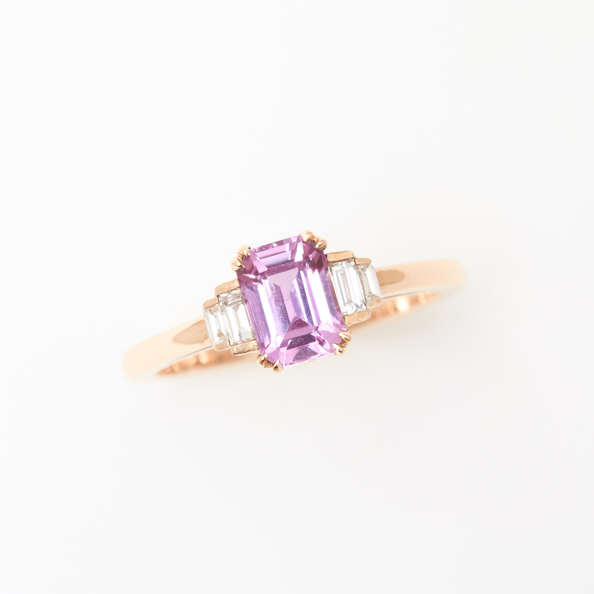 bague saphir rose