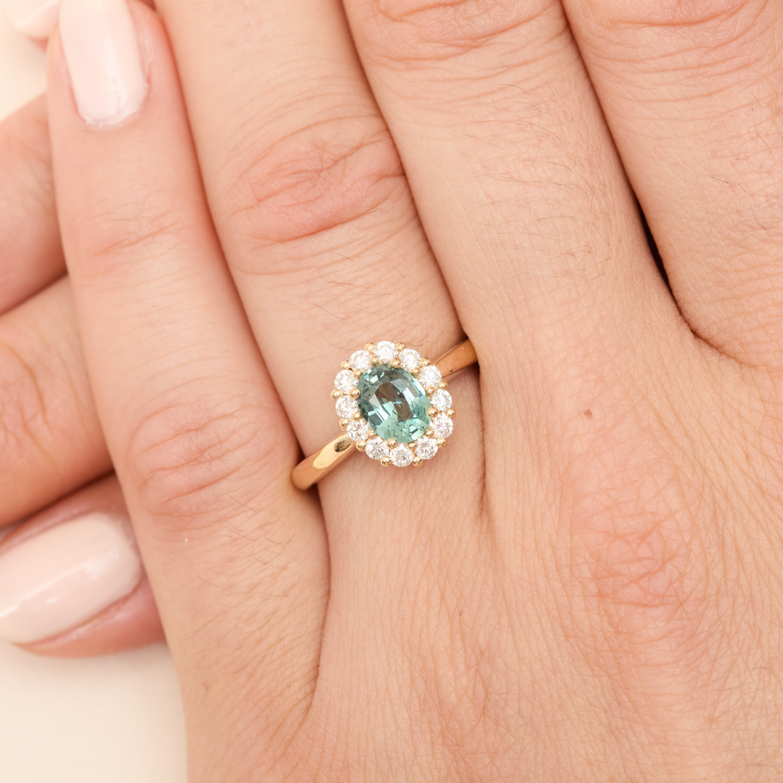bague saphir teal