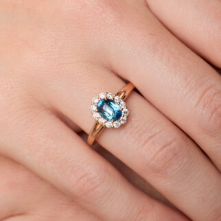 Bague Saphir Teal