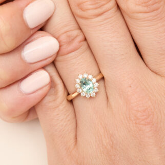 bague saphir teal
