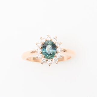 bague saphir teal