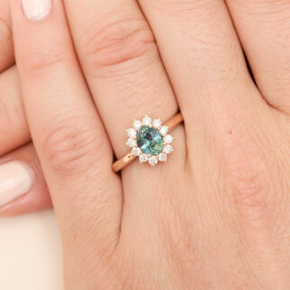 bague saphir teal