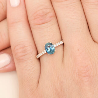 bague saphir teal