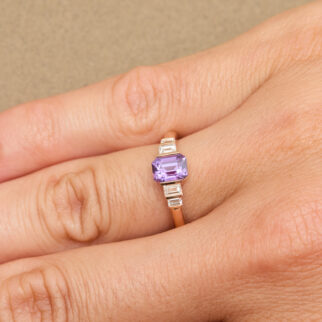Bague Esmeralda - Saphir Violet 1.06 carats