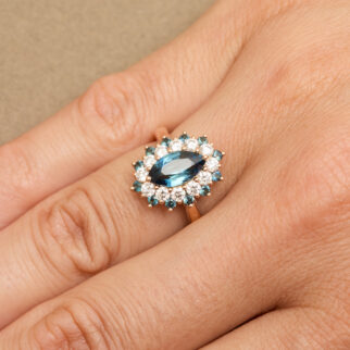 Bague Colombo - Saphir Teal Indigo 1.51 carats