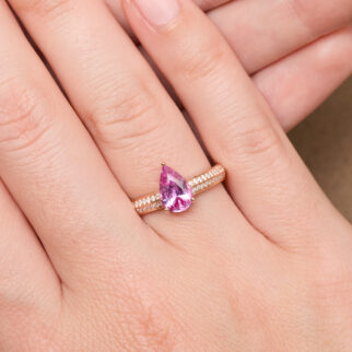 Bague Trinco - Saphir Rose 1.21 carats