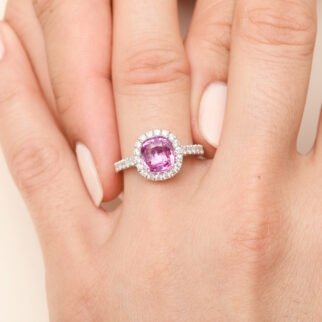 Bague Saphir rose