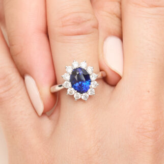 bague saphir peacock