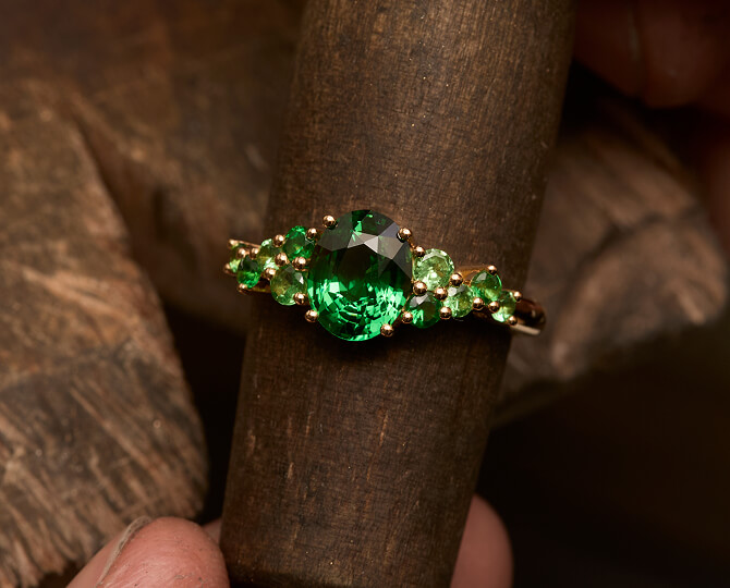Un vert qui sublime l’or