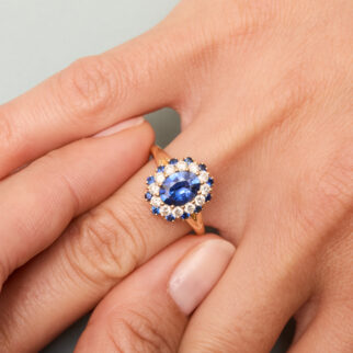 Bague Colombo - Saphir Vivid Blue 1.42 carats